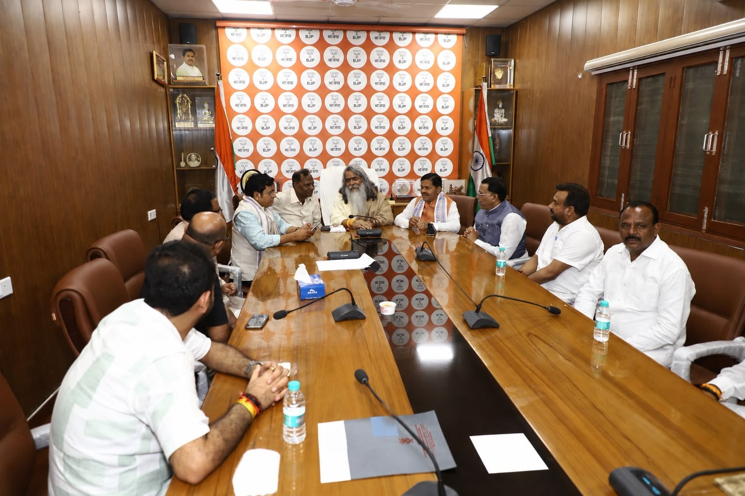 A round-table meeting of delegates